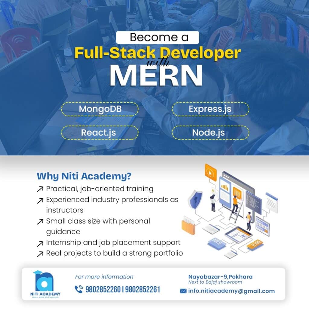 mern stack course in Pokhara at Niti Academy